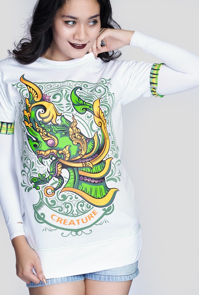 Dragon Saturday Born T-shirt Girl (White)